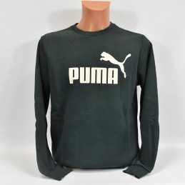 Bluza męska Puma ESS Big Logo Crew FL zielona - 586679 80