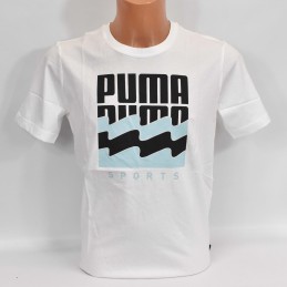 Koszulka męska Puma Graphic Tee biała - 581553 02