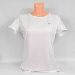 Koszulka funkcyjna damska 4F biała - NOSH4-TSDF002 10S