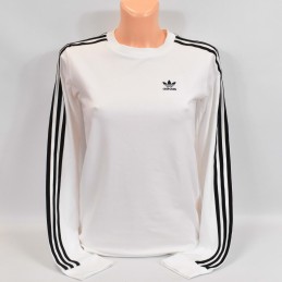 Koszulka męska Adidas 3 Stripes Longsleeve biała - GT4261