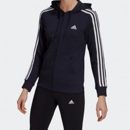 Bluza damska Adidas Essentials 3-Stripes FZ Hoodie - GL0804