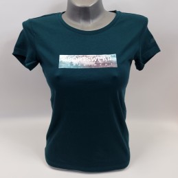 Koszulka damska 4F ciemna zieleń - H4Z21-TSD031- 40S