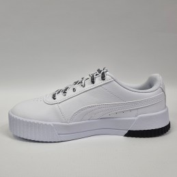 Buty młodzieżowe Puma Carina Logomania biało-czarne 383906 01