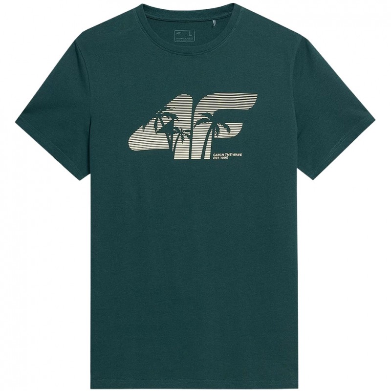 Koszulka męska 4F morska zieleń - H4L22-TSM042-40S