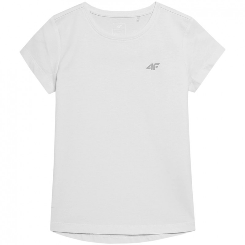 Koszulka młodzieżowa 4F biała-HJL22 JTSD001 10S