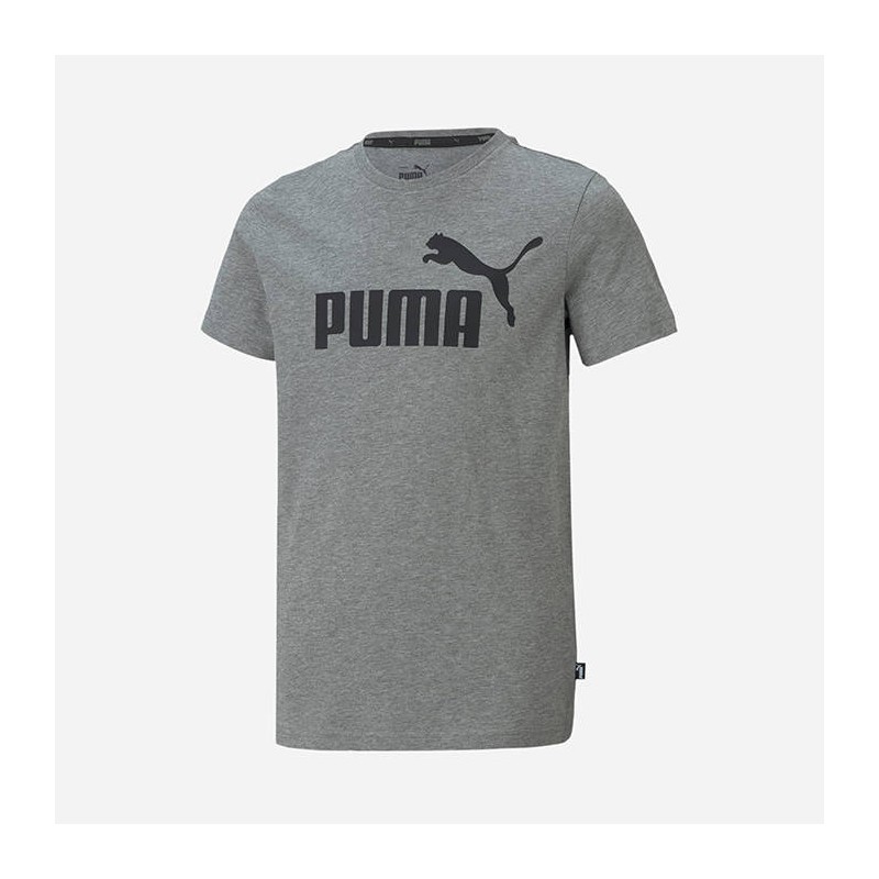 Koszulka młodzieżowa Puma Ess Logo Tee szara - 586960-03