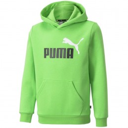 Bluza młodzieżowa PPuma ESS+ 2 Col Big Logo Hoodie FL zielona-
