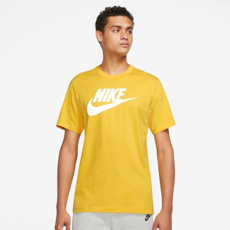Koszulka męska Nike NSW Tee Icon Futura żółta- AR5004 709