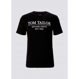 Koszulka męska Tom Tailor czarna- 1021229-29999