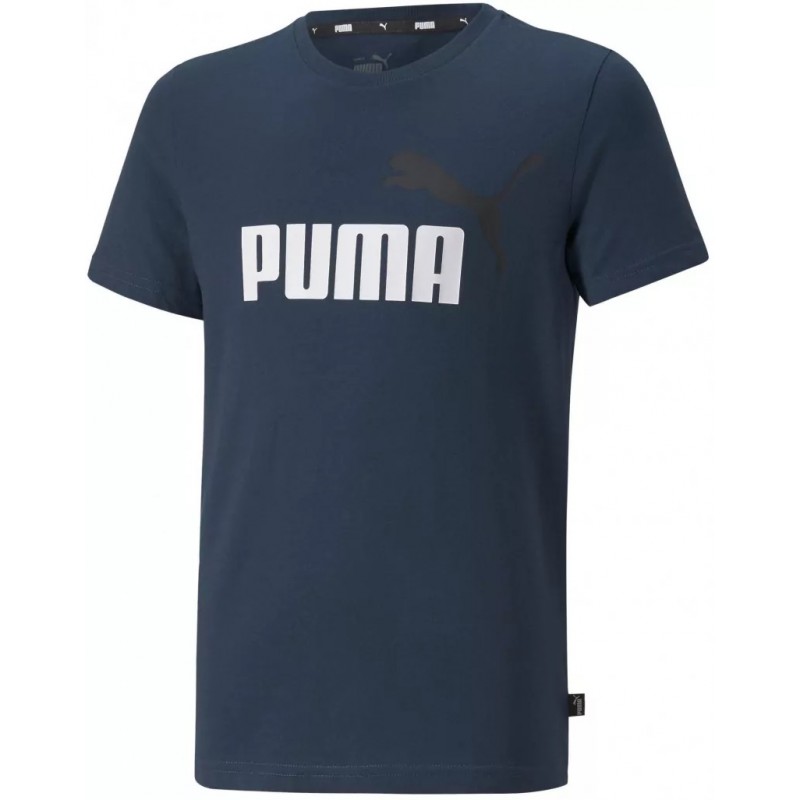 Koszulka młodzieżowa Puma Ess+ Col Logo Tee niebieska- 586985 71