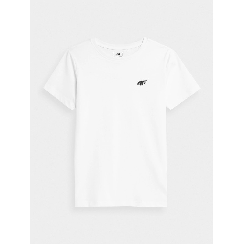 Koszulka młodzieżowa 4F biała - HJL22-JTSM001-10S