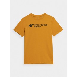 Koszulka młodzieżowa 4F żółta - HJZ22-JTSM003 71S