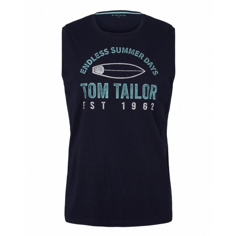 Koszulka męska TOM TAILOR granatowa- 1031566-10668