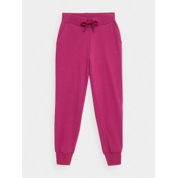 Spodnie dresowe damskie 4F różowe - H4Z22-SPDD350 53S