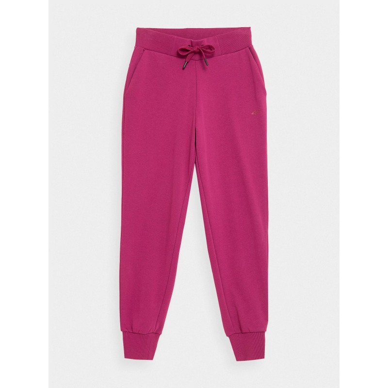 Spodnie dresowe damskie 4F różowe - H4Z22-SPDD350 53S