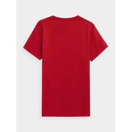 Koszulka męska 4F czerwona - 4FSS23TTSHM536 62S