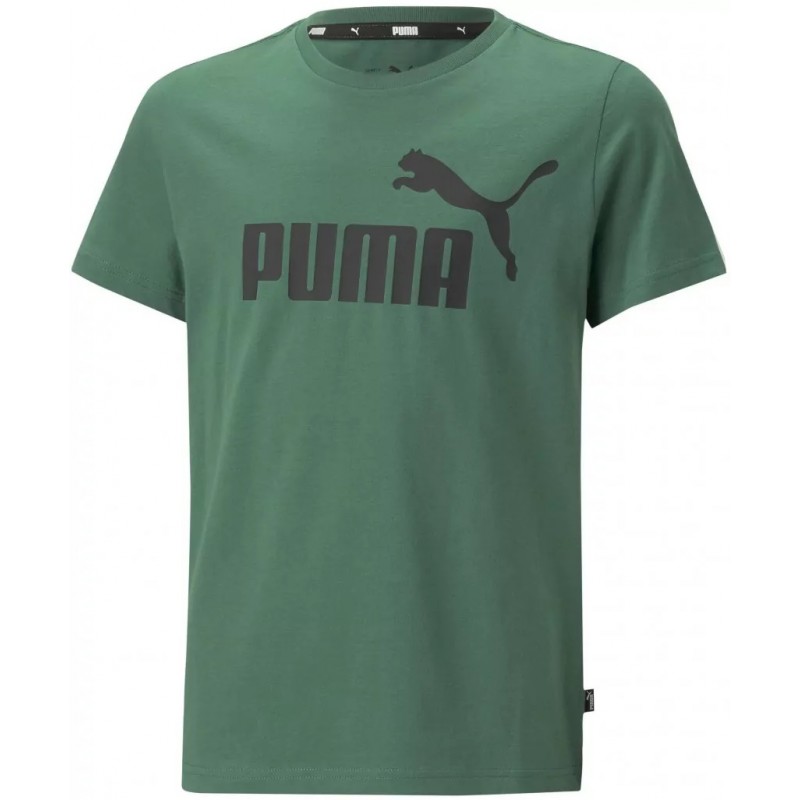 Koszulka młodzieżowa Puma ESS+ Col Logo Tee zielona- 586960 37