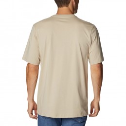 Koszulka męska Columbia CSC Basic Logo SS Tee beżowa- 1680053274