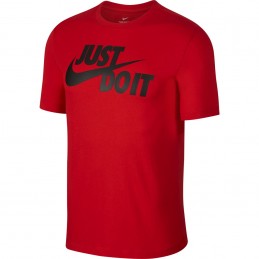 Koszulka męska Nike Tee Just do It Swoosh czerwona- AR5006 657