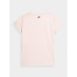 Koszulka młodzieżowa 4F jasny róż- HJZ22-JTSD005 56S
