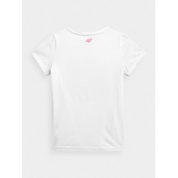 Koszulka młodzieżowa 4F biała- HJL22-JTSD008 10S