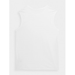 Koszulka męska 4F biała - 4FSS23TSLEM016 10S