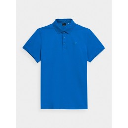 Koszulka męska polo 4F niebieska- 4FSS23TPTSM038 33S