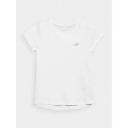 Koszulka młodzieżowa 4F biała- NOSDJ-JTSD300 10S