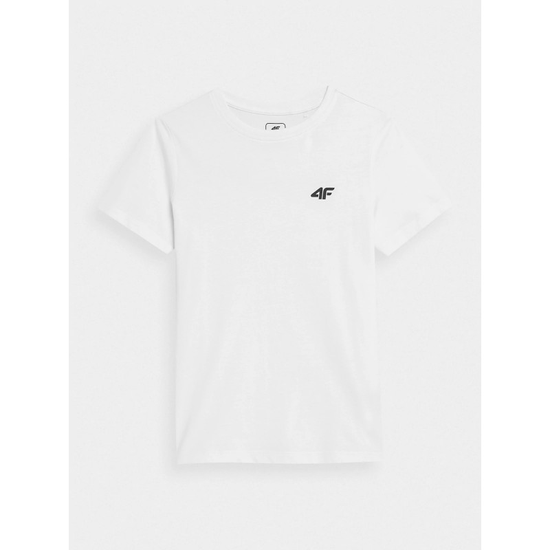 Koszulka młodzieżowa 4F biała - 4FJSS23TTSHM291 10S