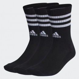Skarpety Adidas 3-Stripes Cusioned Crew Socks 3 Pairs czarne -