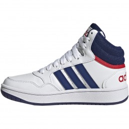Buty młodzieżowe Adidas Hoops Mid biało-niebieskie - GZ9647