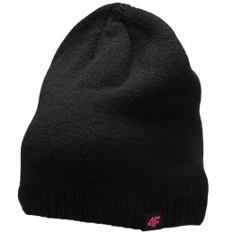 Zimowa czapka damska 4F czarna - H4Z22-CAD001 20S