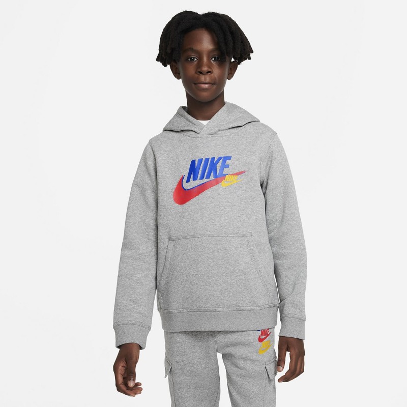 Bluza młodzieżowa Nike Sportswear SI Fleece PO Hoody szara -