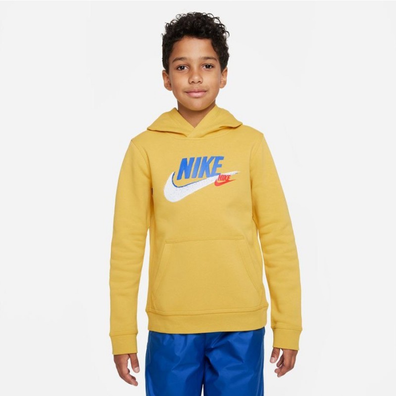 Bluza młodzieżowa Nike Sportswear SI Fleece PO Hoody żółta -