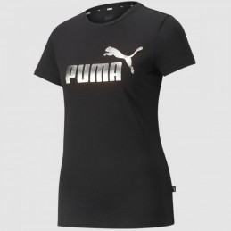 Koszulka damska Puma ESS+ Metallic czarna - 582407 01