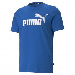 Koszulka męska Puma Ess Logo Tee niebieska - 586666 58