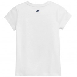 Koszulka młodzieżowa 4F biała - HJL22-JTSD006 10S