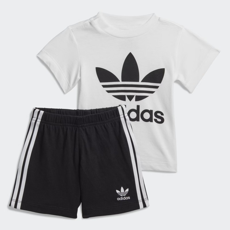 Komplet dziecięcy Adidas Trefoil Shorts Tee Set - FI8318
