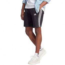 Spodenki męskie adidas Essentials Fleece 3-Stripes czarne -