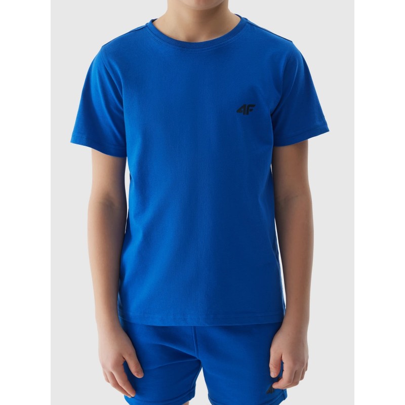 Koszulka młodzieżowa 4F niebieska - 4FJWSS24TTSHM1116 36S