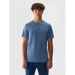 Koszulka męska 4F niebieska - 4FWSS24TTSHM1154 32S