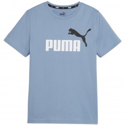 Koszulka młodzieżowa Puma ESS+ 2 Col Logo Tee B niebieska -