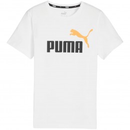 Koszulka młodzieżowa Puma ESS+ 2 Col Logo Tee B biała - 586985