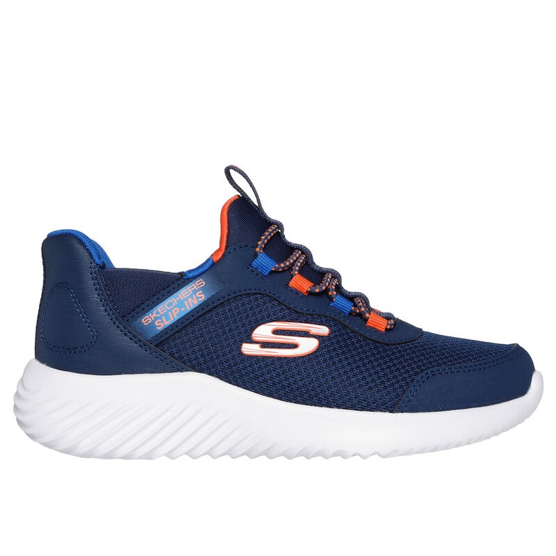 Buty młodzieżowe Skechers Brisk-Burst granatowe - 403822L NVBL