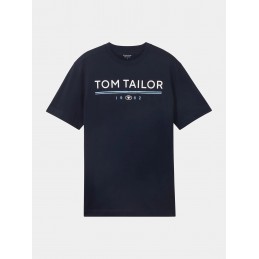 Koszulka męska Tom Tailor granatowa - 1040988 10668