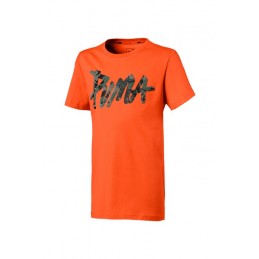 Koszulka młodzieżowa Puma Style Graphic Tee B pomarańczowa -