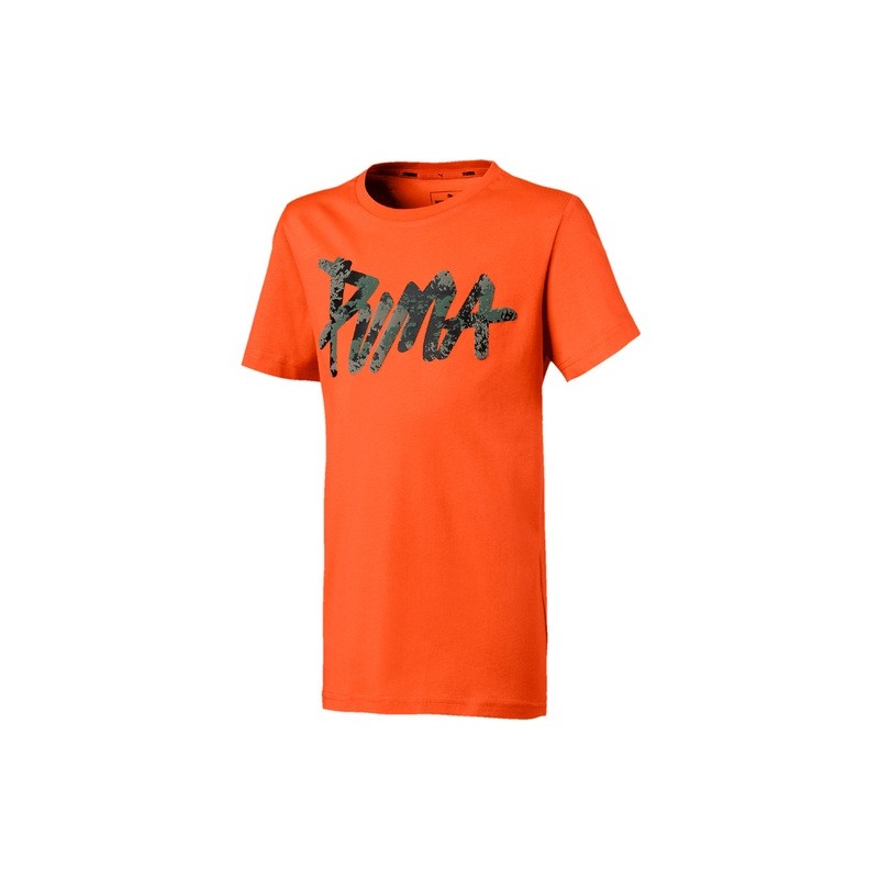 Koszulka młodzieżowa Puma Style Graphic Tee B pomarańczowa -