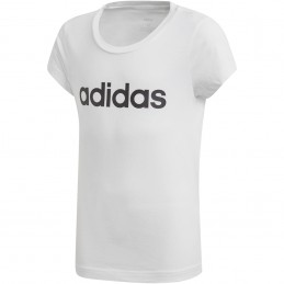 Koszulka młodzieżowa Adidas YG Essentials Linear Tee biała -