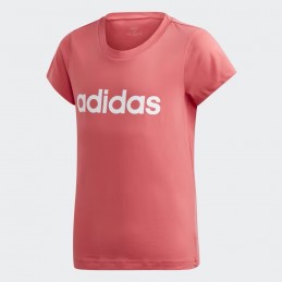 Koszulka młodzieżowa Adidas Essentials Linear Tee różowa -