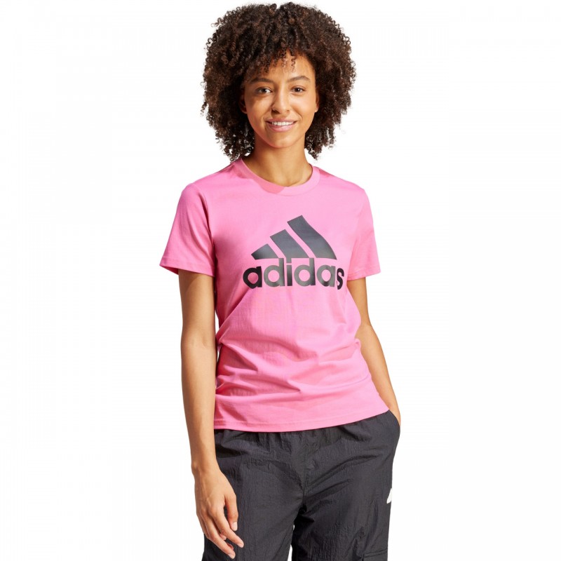 Koszulka damska Adidas Loungewear Essentials Logo Tee różowa -